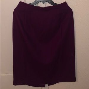 Plum professional wool skirt